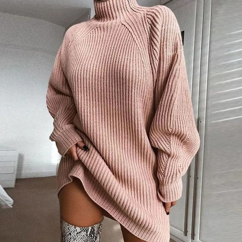 Snygg Tröja med hög hals Glam för kvinnor