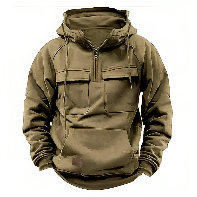 Vintage Oversize Hoodie-jacka för män