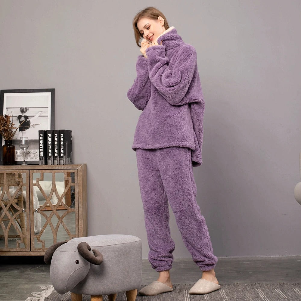 Tjock Fleece Pyjamasset