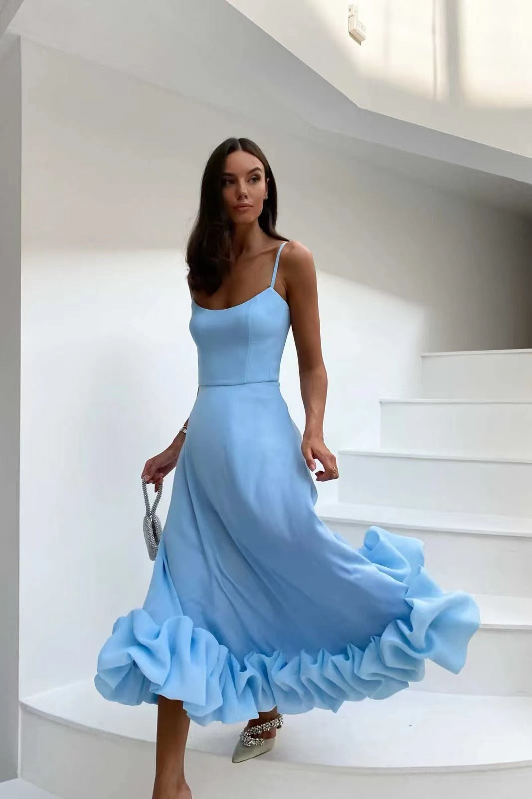 Ärmlös Rygglös Elegant Festklänning