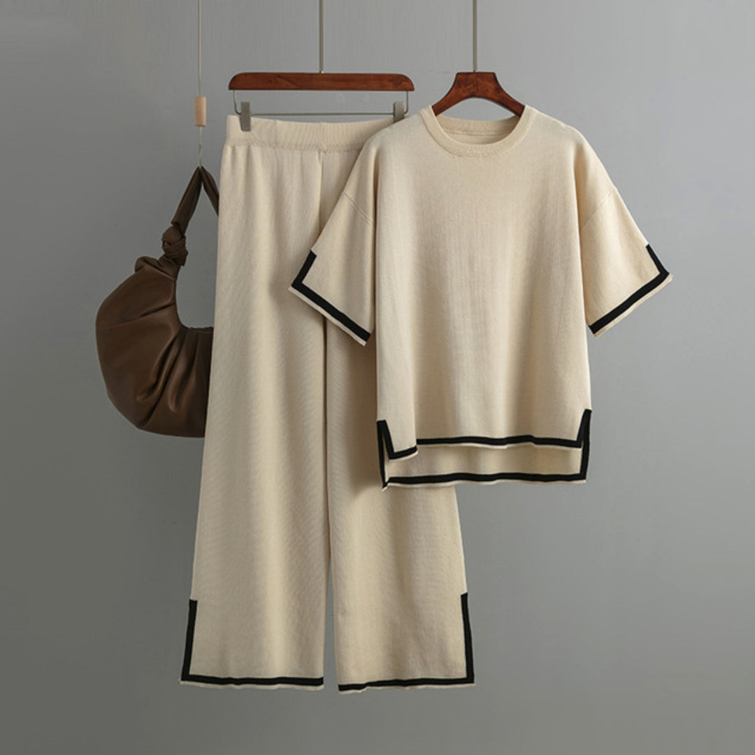 Elegant oversized skjorta och byxor för kvinnor