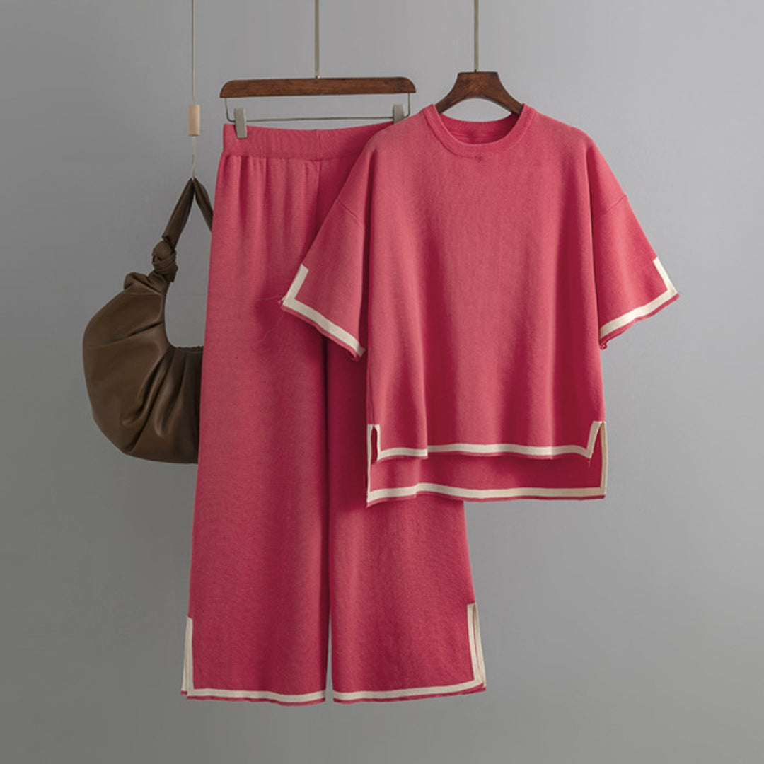 Elegant oversized skjorta och byxor för kvinnor