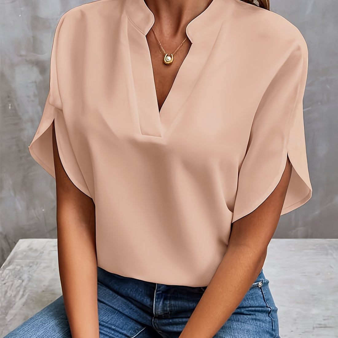 Elegant Snygg avslappnad blus för kvinnor