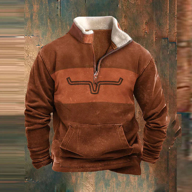 Snygg tjock bekväm zip-up tröja för män