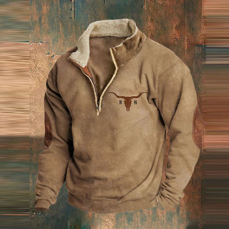 Snygg tjock bekväm zip-up tröja för män
