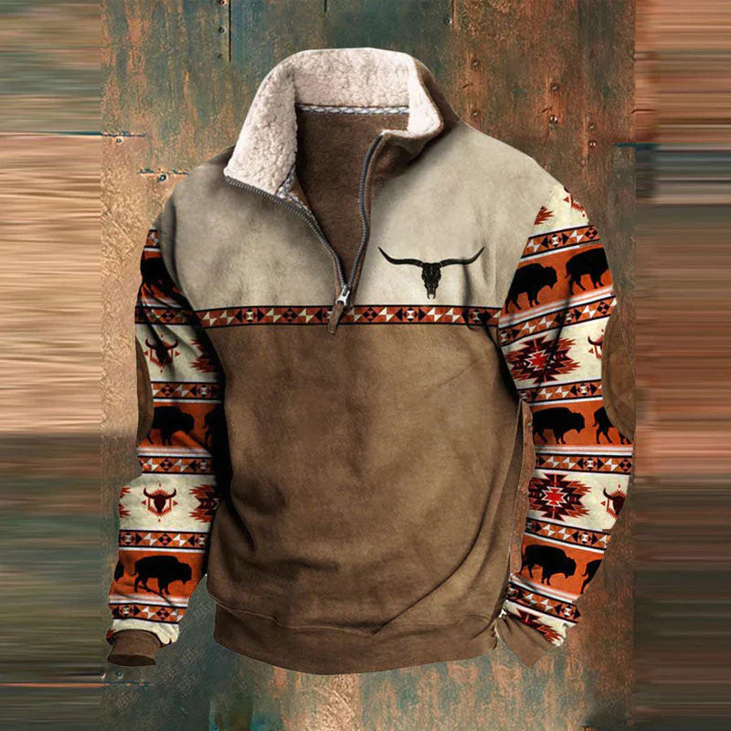 Snygg tjock bekväm zip-up tröja för män