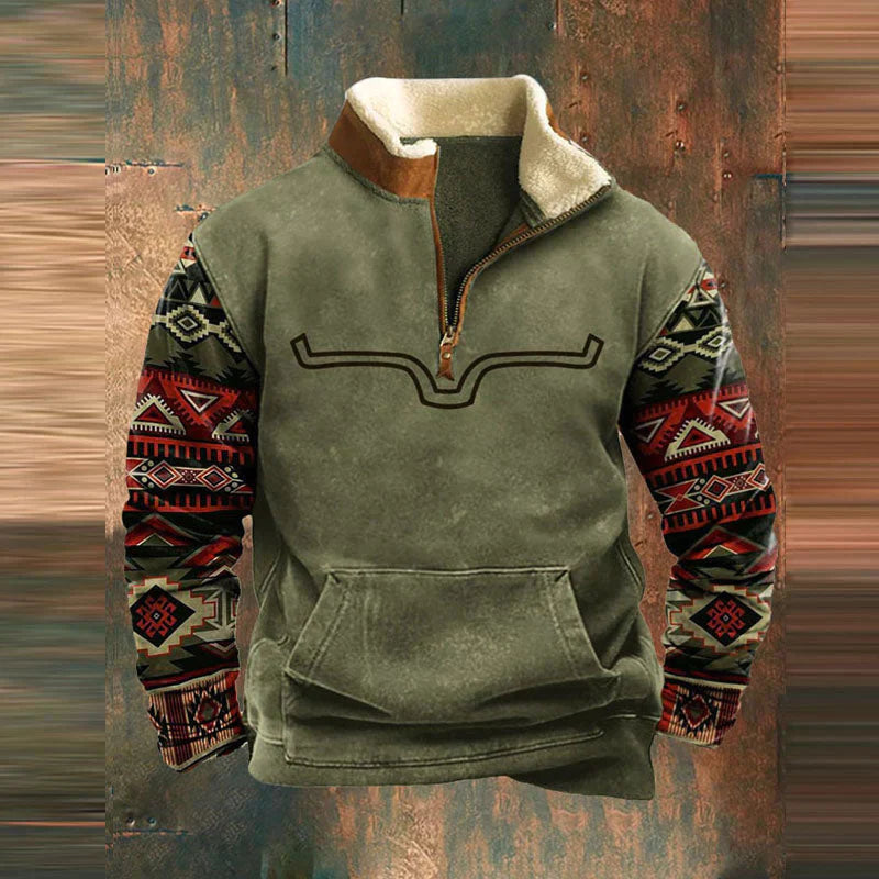 Snygg tjock bekväm zip-up tröja för män