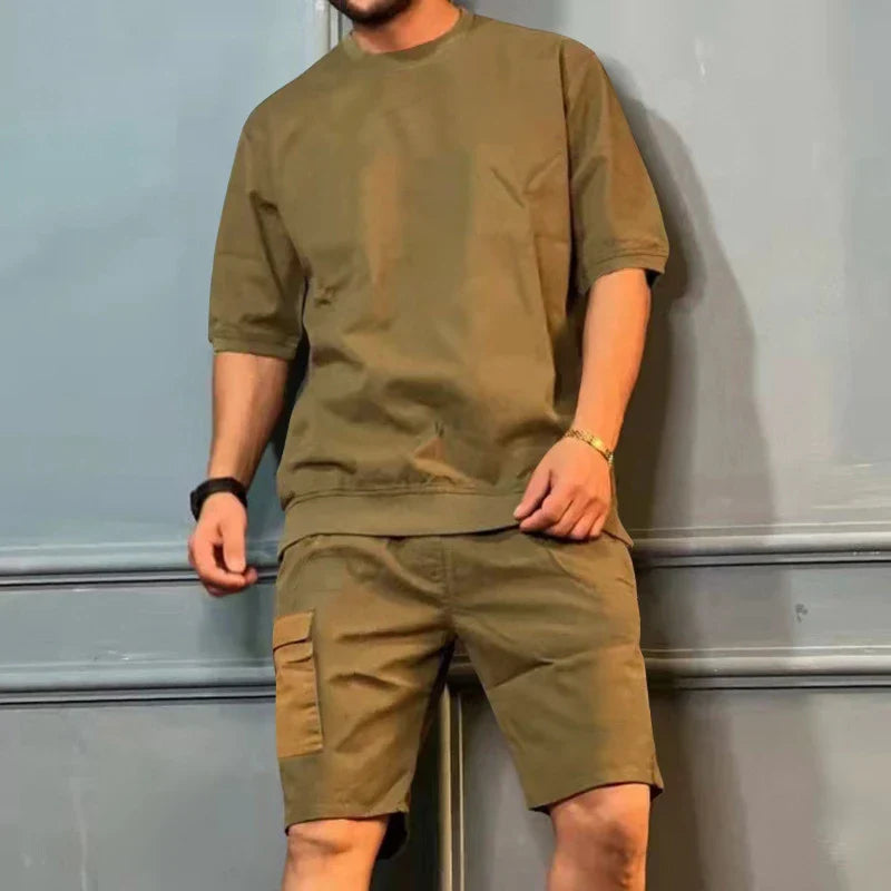 Oversized Skjorta och Cargoshorts för män