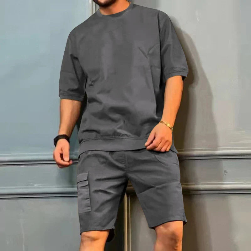 Oversized Skjorta och Cargoshorts för män