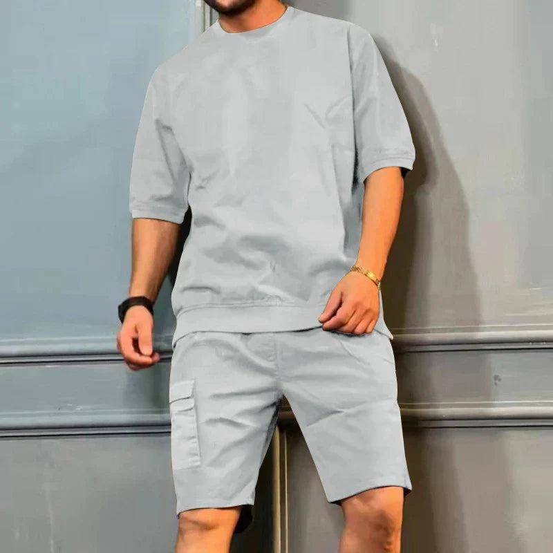 Oversized Skjorta och Cargoshorts för män