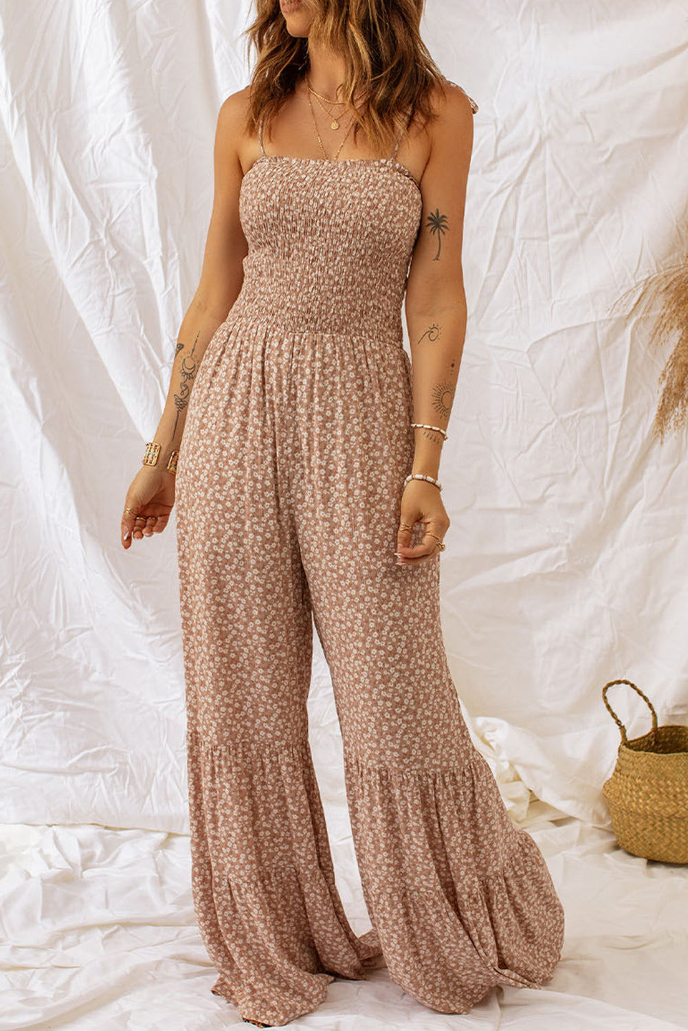 Off-shoulder axelbands jumpsuit för kvinnor