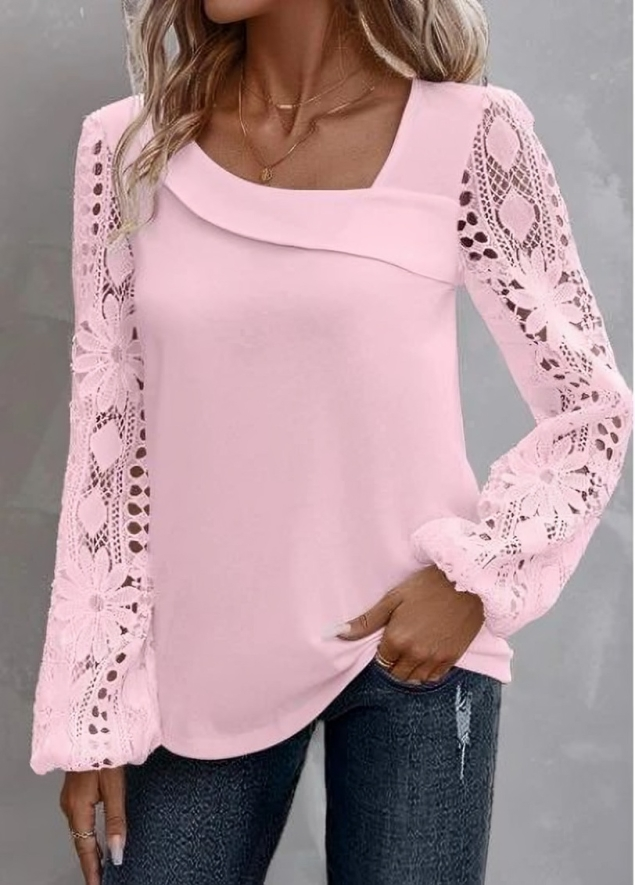 Fashionabel snygg långärmad blus för kvinnor