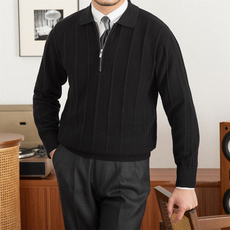 Elegant varm stickad tröja för män