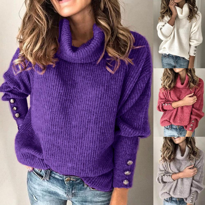 Lia - Oversize tröja med rullkrage