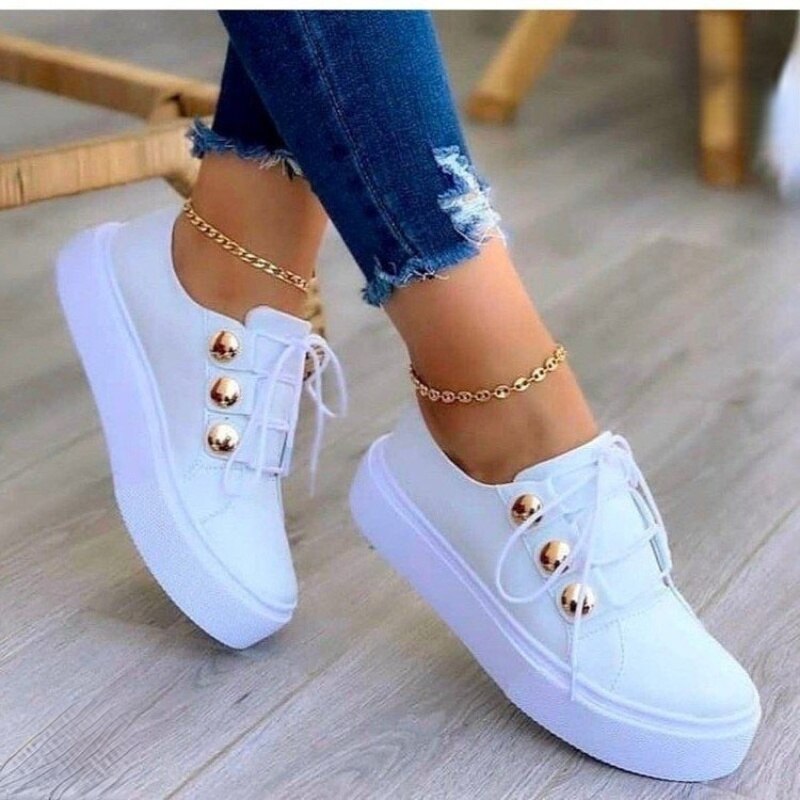 Eleganta och färgglada sneakers för damer - 100% läder