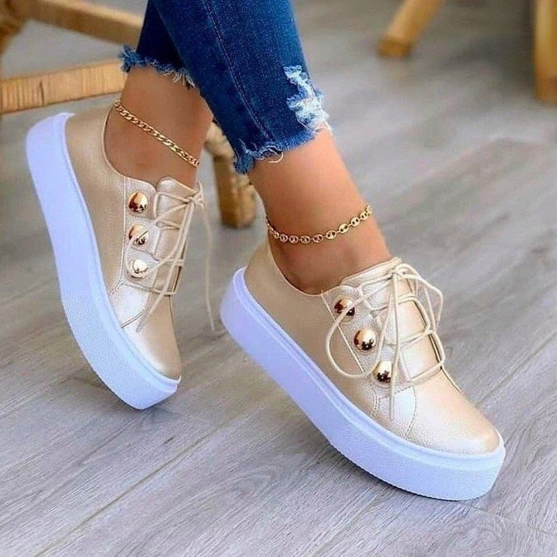 Eleganta och färgglada sneakers för damer - 100% läder