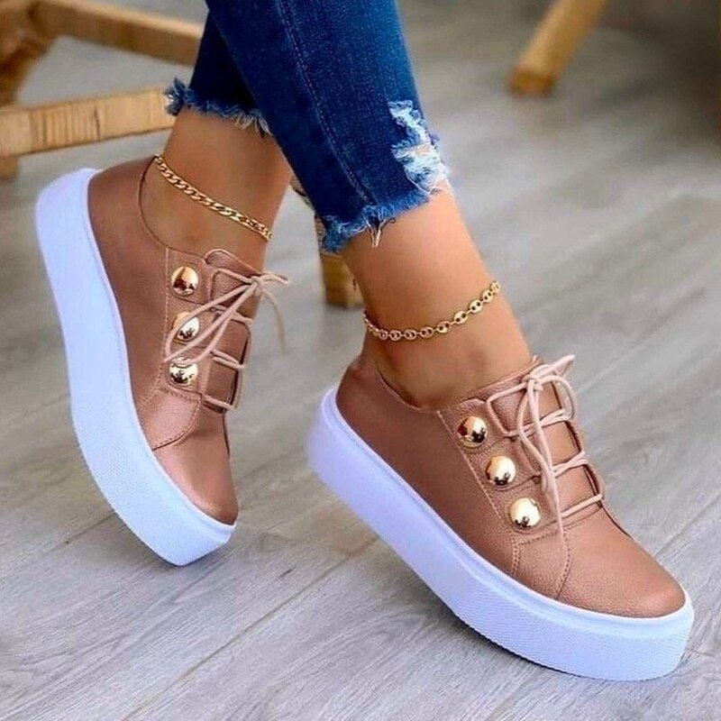 Eleganta och färgglada sneakers för damer - 100% läder