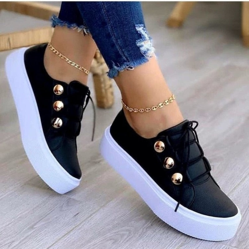 Eleganta och färgglada sneakers för damer - 100% läder