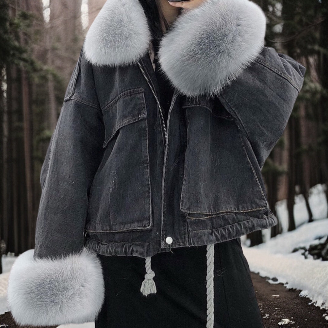 Inga™ | Varm vinterjacka i denim