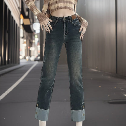 Vera™ | Moderiktiga croppade byxor i denim