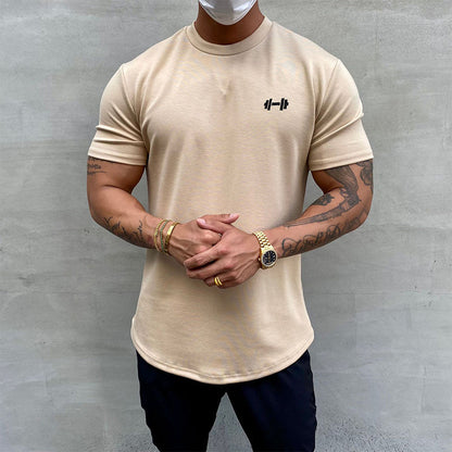 Stretchig sport-T-shirt i ren bomull