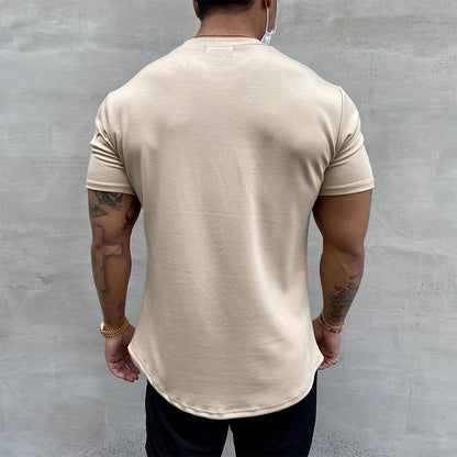 Stretchig sport-T-shirt i ren bomull
