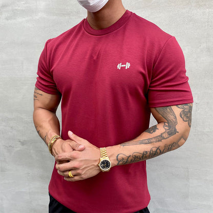 Stretchig sport-T-shirt i ren bomull