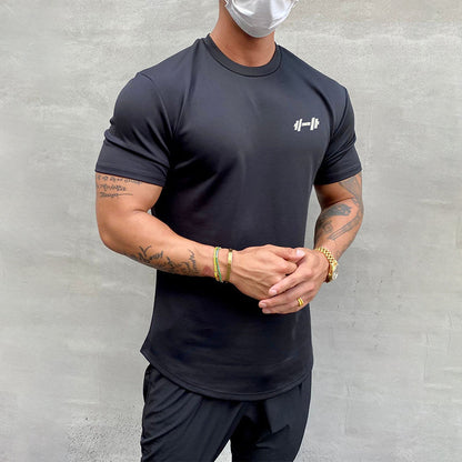 Stretchig sport-T-shirt i ren bomull