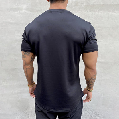 Stretchig sport-T-shirt i ren bomull