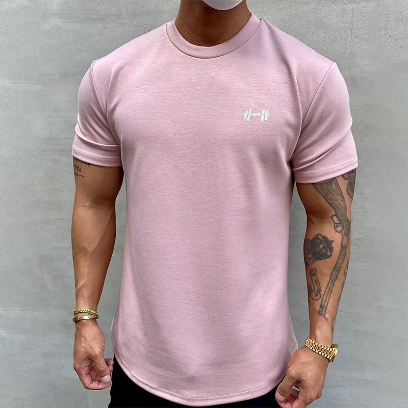 Stretchig sport-T-shirt i ren bomull
