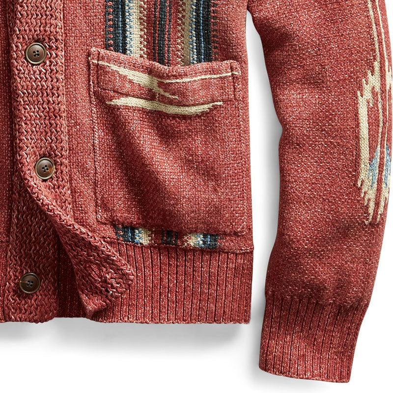 Vintage Jacquard-koftan för män