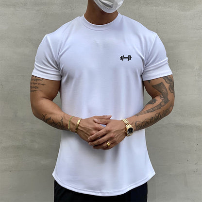 Stretchig sport-T-shirt i ren bomull