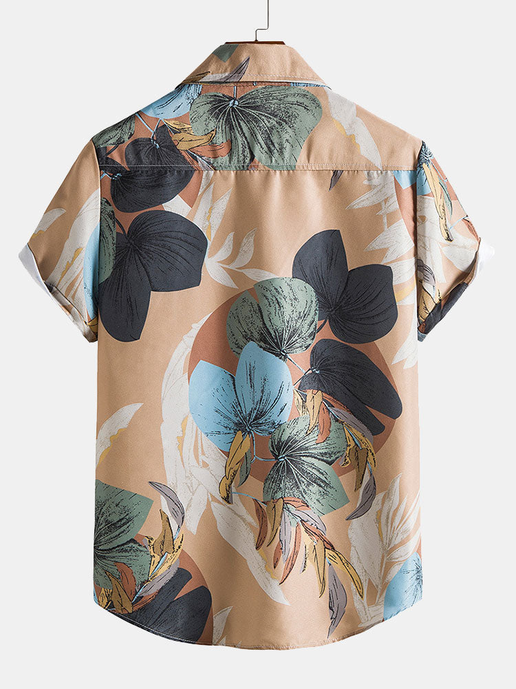 Tropical Print Shirt &amp; Shorts