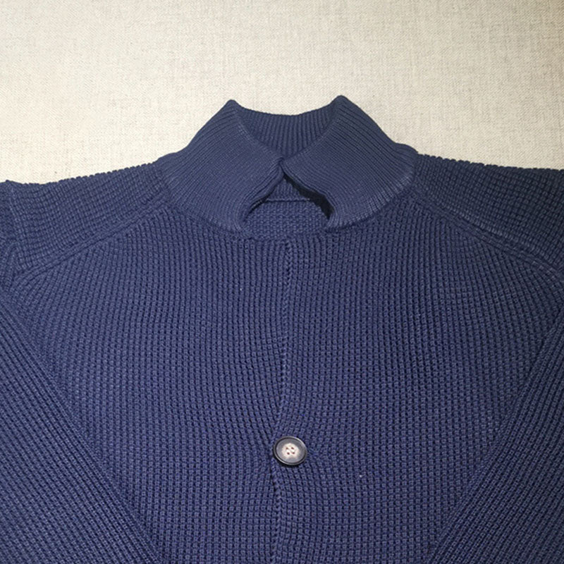 Stickad blazer med krage för män