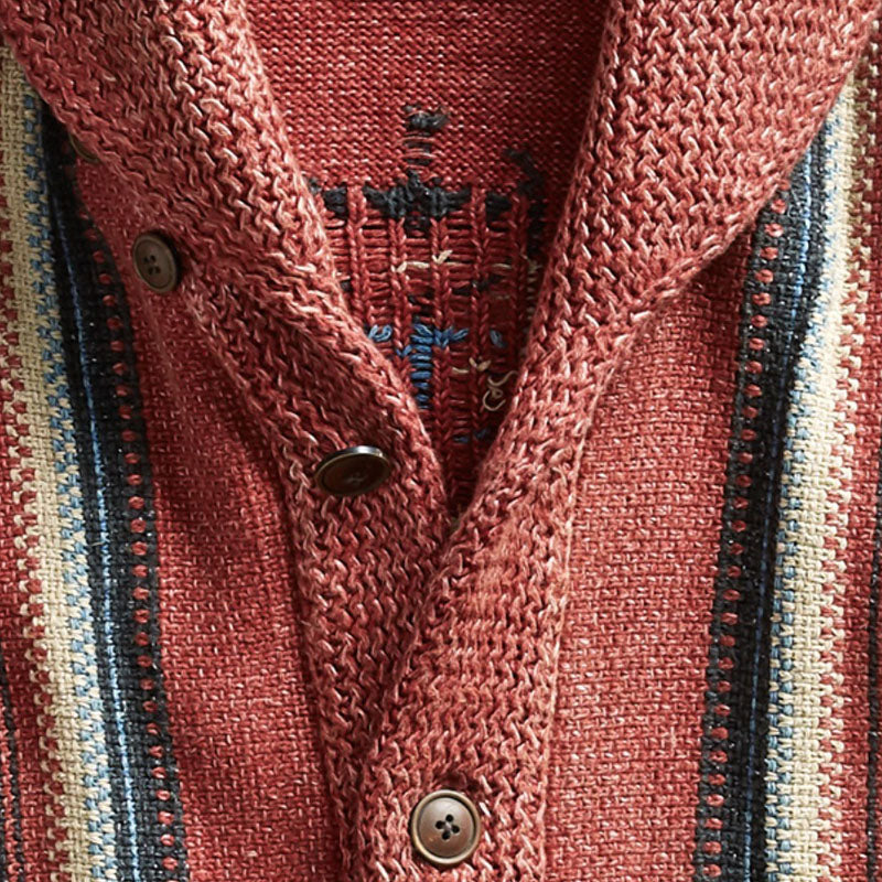 Vintage Jacquard-koftan för män