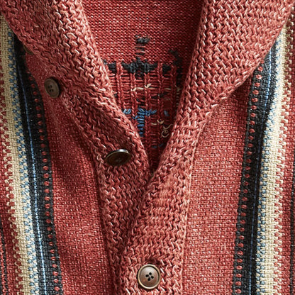 Vintage Jacquard-koftan för män