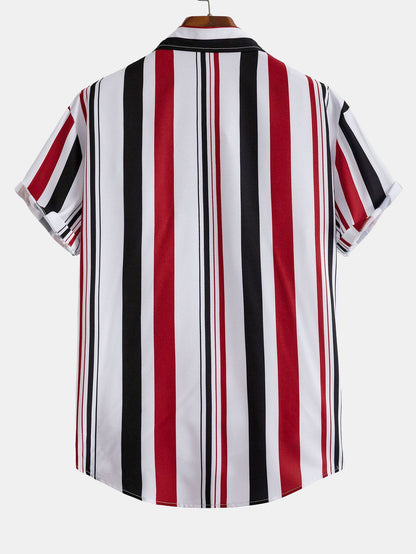 Colored Striped Print Shirt