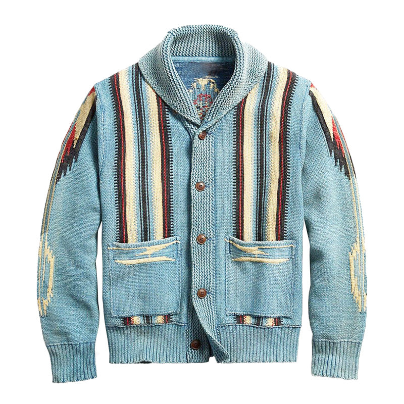 Vintage Jacquard-koftan för män