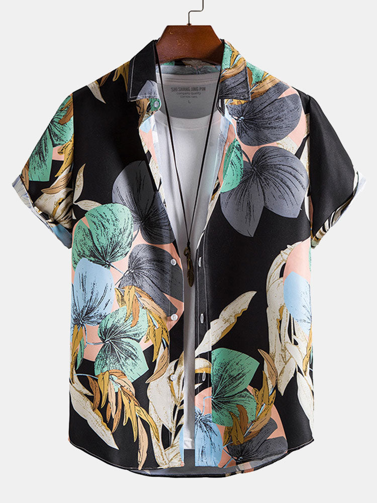 Tropical Print Shirt &amp; Shorts