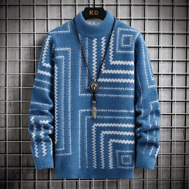 Jumper med rund hals och långa ärmar