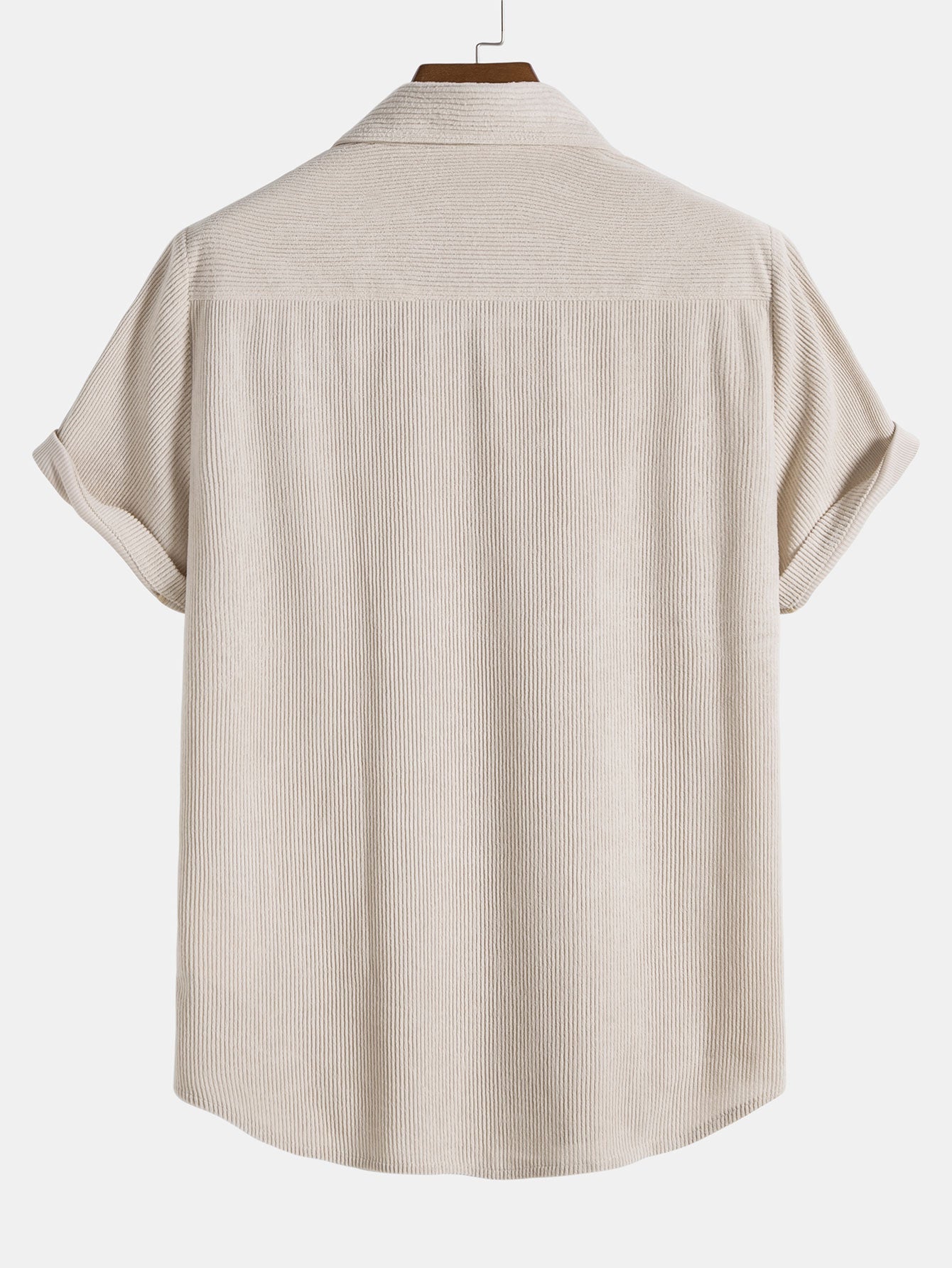 Short-Sleeved Corduroy Button Up Shirt &amp; Shorts