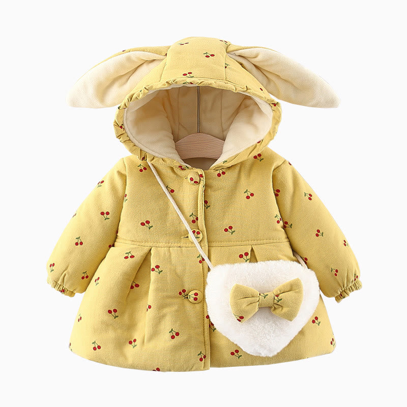 Baby Cherry Bunny fleecejacka med väska