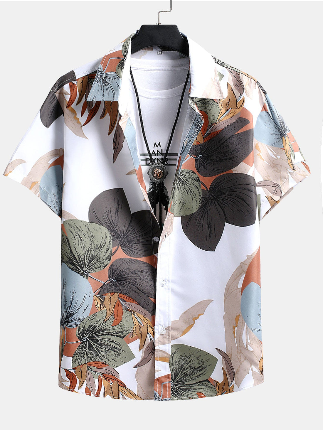 Tropical Print Button Up Shirt