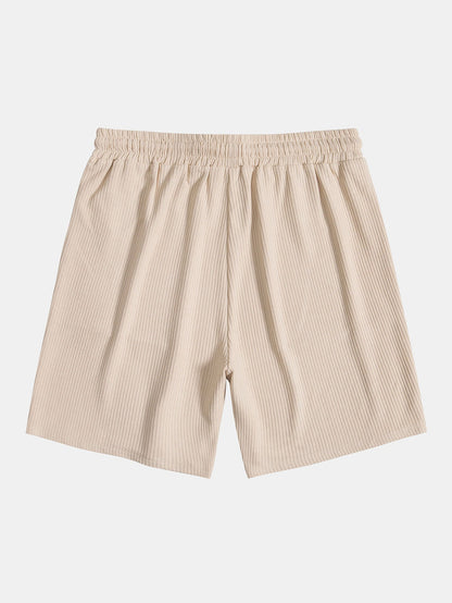 Knitted Ribbed Zip Polo &amp; Shorts