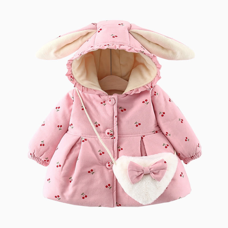 Baby Cherry Bunny fleecejacka med väska