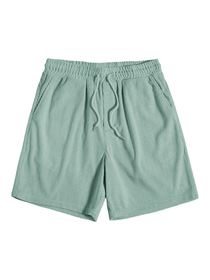 Short-Sleeved Corduroy Button Up Shirt &amp; Shorts