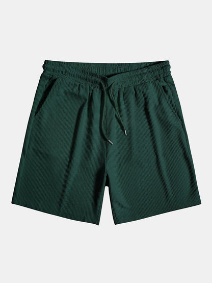 Knitted Ribbed Zip Polo &amp; Shorts
