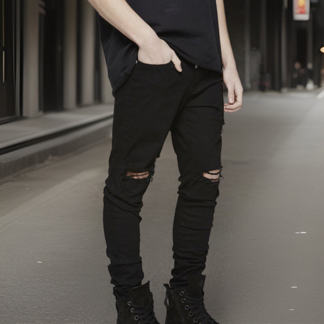 James™ | Moderiktiga rippade byxor