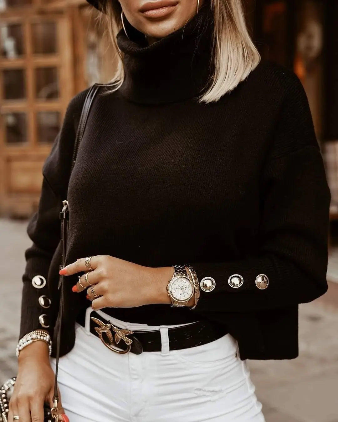ALEAH - Vintage tröja med polokrage