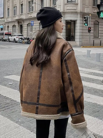 ANYA - Skinnjacka i mocka